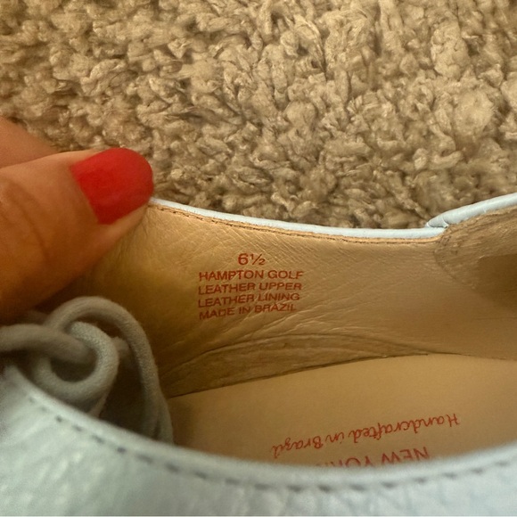 Sky Blue Leather Women's Sneakers! NEW! - Picture 6 of 7